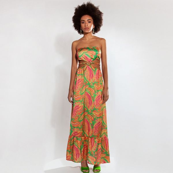 MALLORY THE LABEL CLEO GREEN FLORAL DRESS