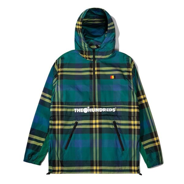 THE HUNDREDS SEQUOIA ANORAK GREEN/MULTICOLOR