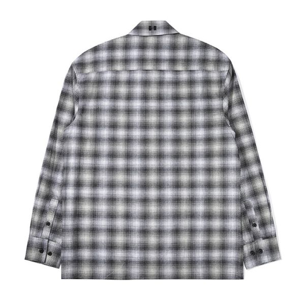 THE HUNDREDS MILLS LS WOVEN BUTTON UP SHIRT BLACK/WHITE