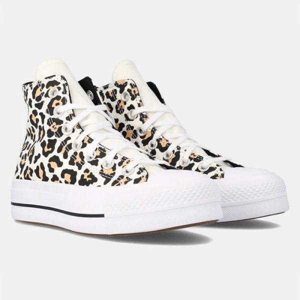 CONVERSE CHUCK TAYLOR ALL STAR LIFT 102-WHITE/BLACK/EPIC DUNE ΜΠΟΤΑΚΙΑ ΛΕΟΠΑΡ