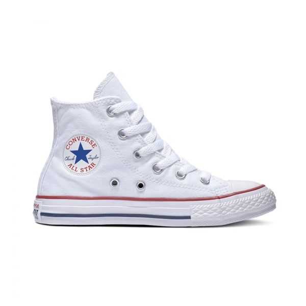 CONVERSE YOUTH CHUCK TAYLOR ALL STAR HI SHOES OPTICAL WHITE