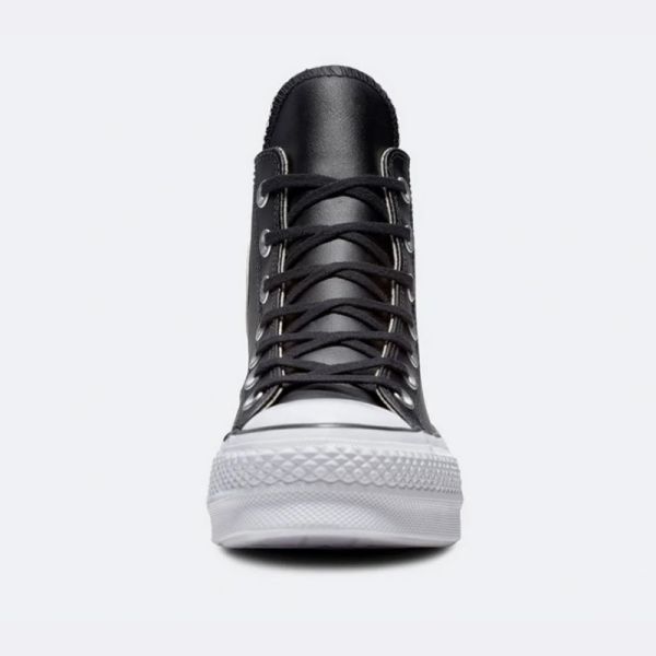 CONVERSE CHUCK TAYLOR ALL STAR LIFT LEATHER SHOES BLACK/WHITE