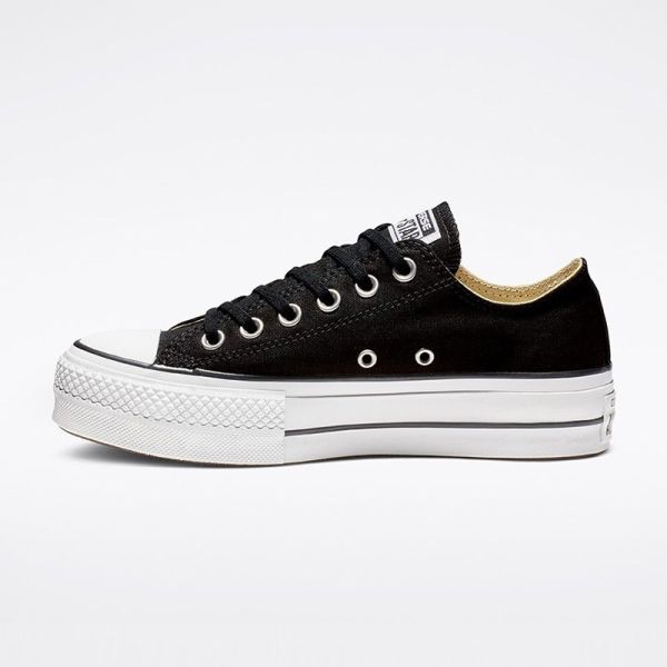  CONVERSE CHUCK TAYLOR ALL STAR LIFT LOW TOP SHOES BLACK/WHITE