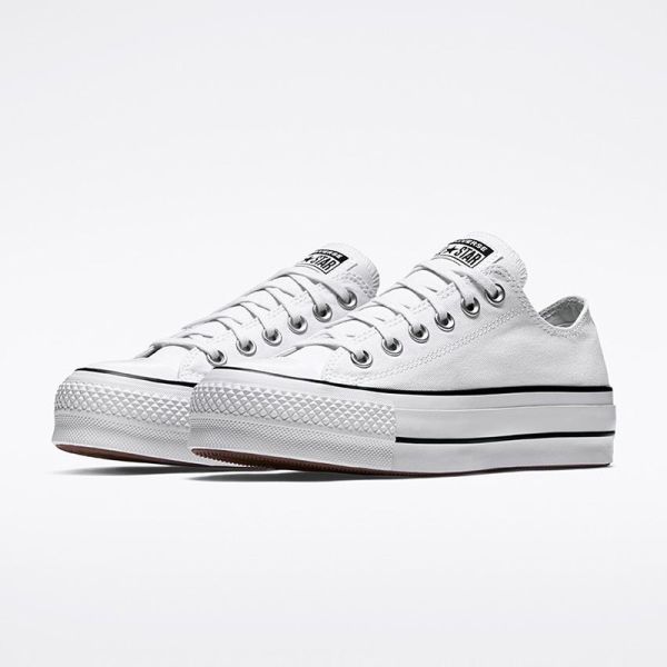 CONVERSE CHUCK TAYLOR ALL STAR LIFT LOW TOP SHOES WHITE