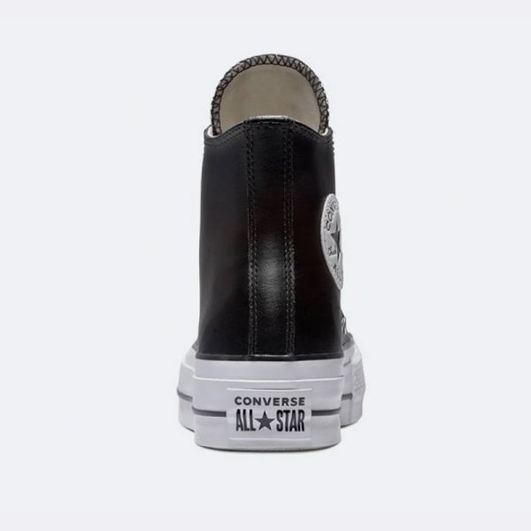 CONVERSE CHUCK TAYLOR ALL STAR LIFT LEATHER SHOES BLACK/WHITE