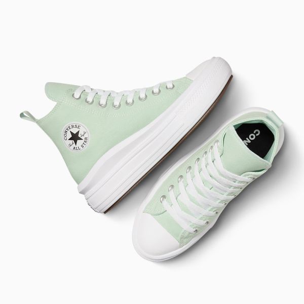 CONVERSE CHUCK TAYLOR ALL STAR MOVE HI SHOES STICKY ALOE/WHITE 