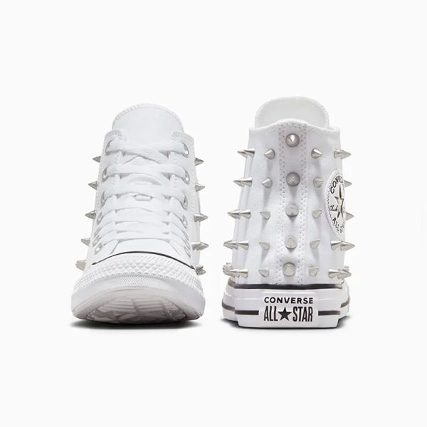 CONVERSE CHUCK TAYLOR ALL STAR HI STUDDED WHITE SHOES ΜΠΟΤΑΚΙΑ ΤΡΟΥΚΣ ΛΕΥΚΑ