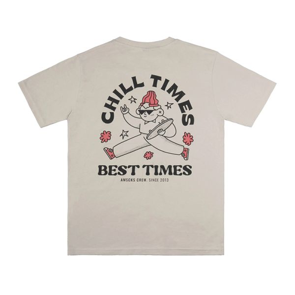 AMERICAN SOCKS CHILL TIMES TEE WHITE 
