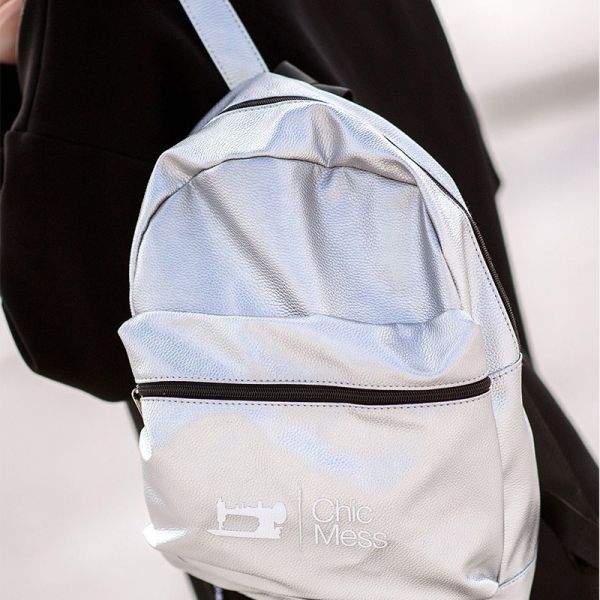 CHIC MESS BACKPACK SILVER 
