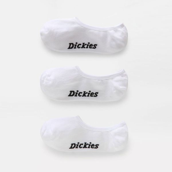 DICKIES INVISIBLE SOCK WHITE  (3 PAIRS)