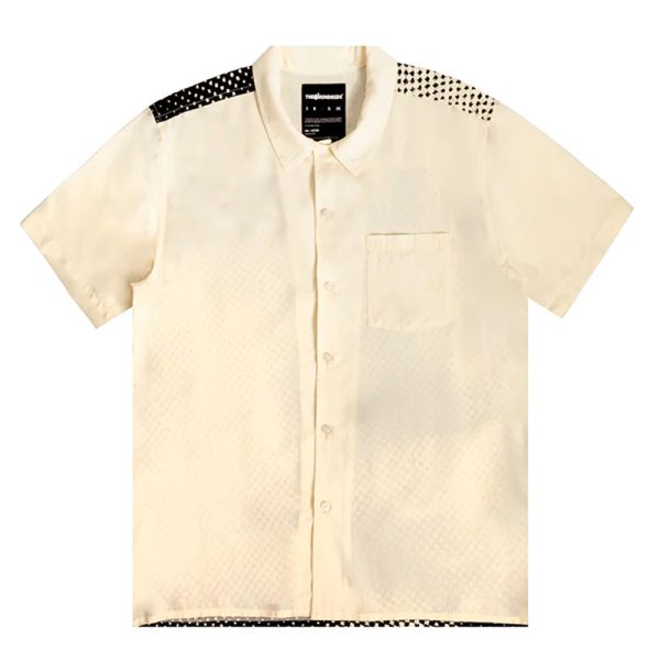 THE HUNDREDS FACE BUTTON-UP SS SHIRT OFF WHITE  