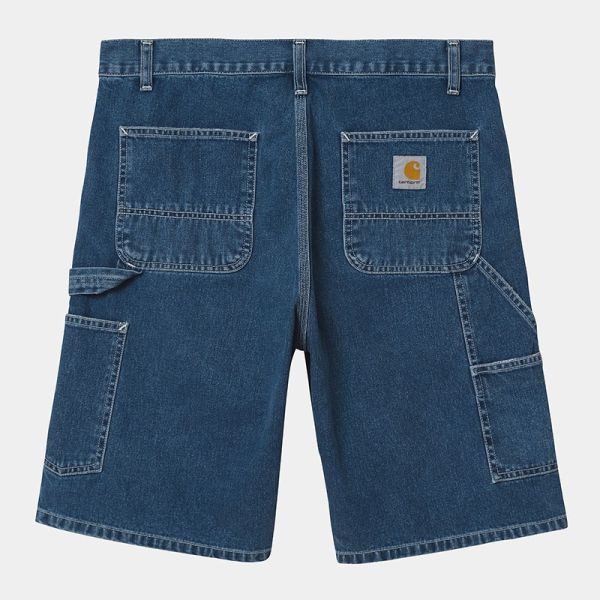 CARHARTT WIP RUCK SINGLE KNEE SHORT BLUE (STONE WASHED)