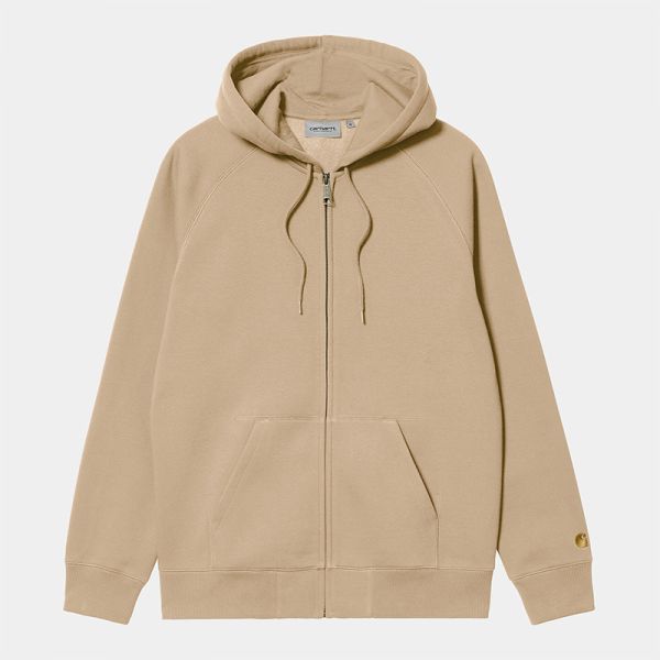 CARHARTT WIP HOODED CHASE JACKET SABLE/GOLD 