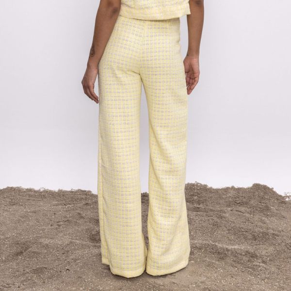 BE A BEE COUTURE DENIZ TWEED PANTS YELLOW 