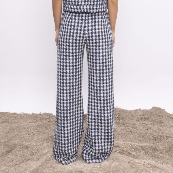 BE A BEE COUTURE REINE TWEED PANTS BLUE  