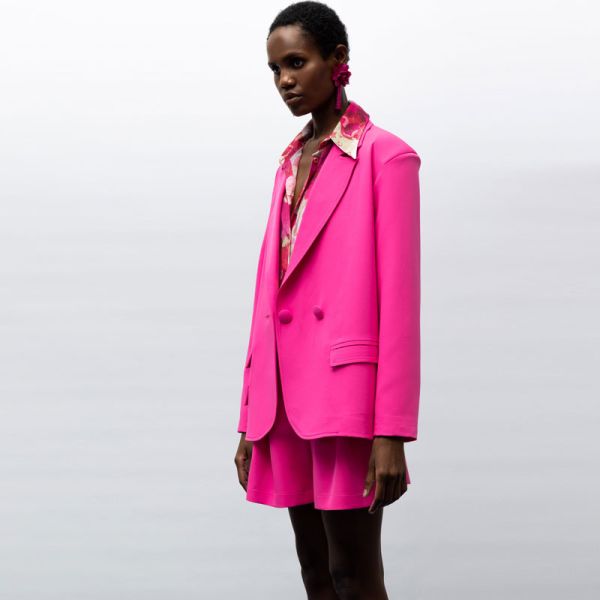 MALLORY THE LABEL ITHACA PINK BLAZER