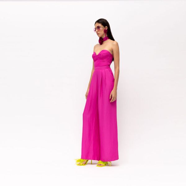 MALLORY THE LABEL SYROS FUCHSIA JUMPSUIT