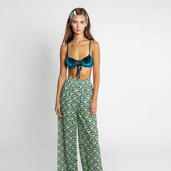 BE A BEE COUTURE DOLORES LINEN PANTS PRINT ΠΑΝΤΕΛΟΝΙ ΕΜΠΡΙΜΕ