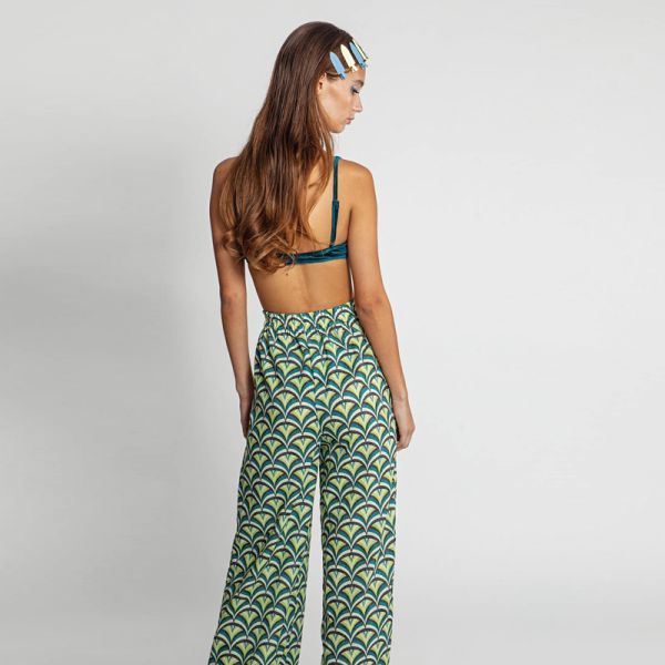 BE A BEE COUTURE DOLORES LINEN PANTS PRINT  