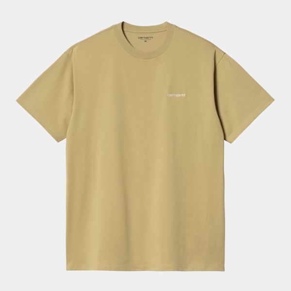 CARHARTT WIP S/S SCRIPT EMBROIDERY T-SHIRT AGATE 
