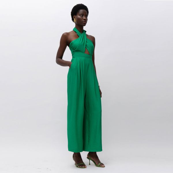 MALLORY THE LABEL EMELY GREEN JUMPSUIT 