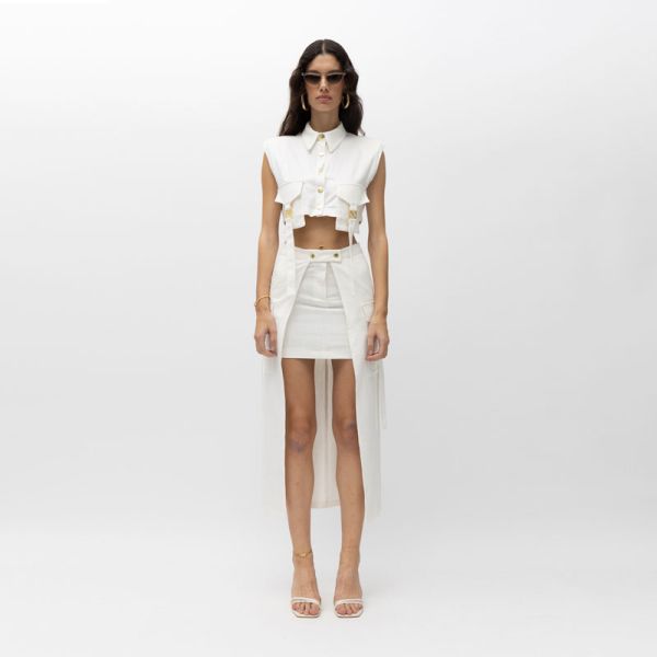 MALLORY THE LABEL CHIO WHITE SKIRT 
