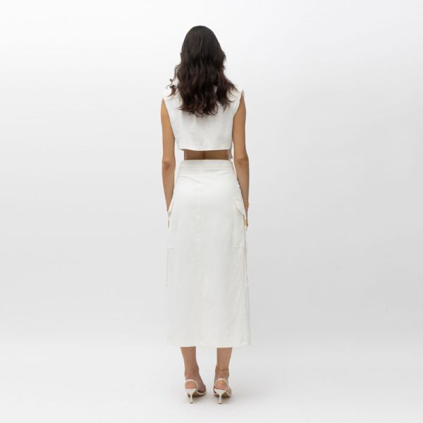 MALLORY THE LABEL CHIO WHITE SKIRT 