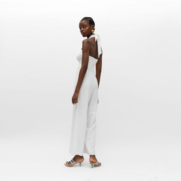 MALLORY THE LABEL EMELY WHITE JUMPSUIT 