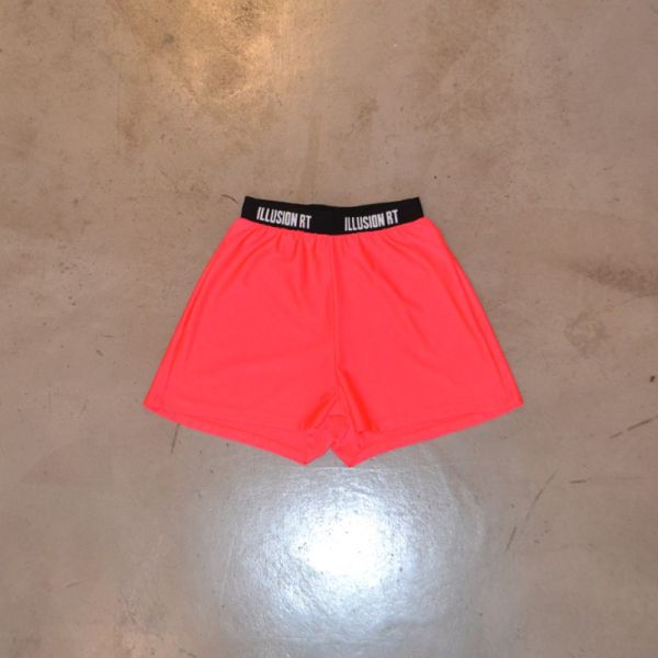 ILLUSION RT SHORTS WITH RUBBER BAND NEON PINK