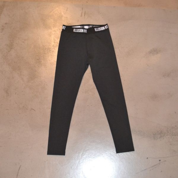 ILLUSION RT LEGGINGS SHINY BLACK WITH RUBBER BAND 