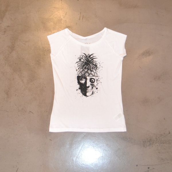 ILLUSION RT T-SHIRT SKULL IN FRONT WHITE