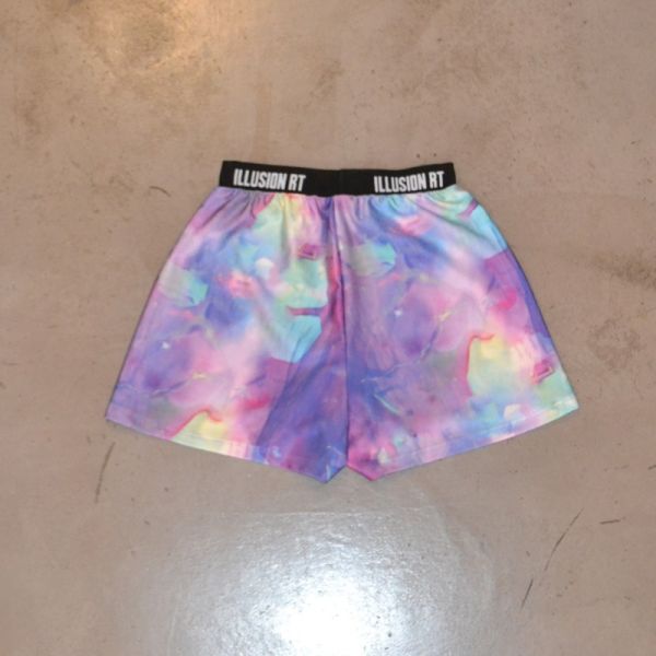 ILLUSION RT SHORTS WITH BAND TIE DYE