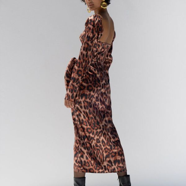 MALLORY THE LABEL DIANA LEOPARD DRESS