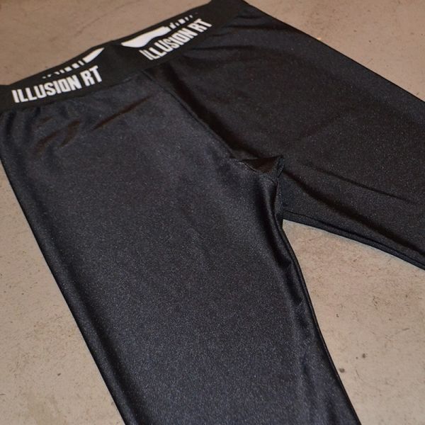 ILLUSION RT LEGGINGS BLACK WITH RUBBER BAND 