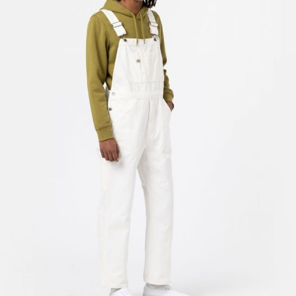 DICKIES W' BIB DUCK CANVAS OVERALL WHITE
