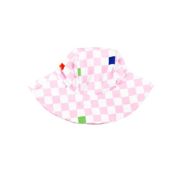 DAYDREAMERS PINK CHECKERBOARD BUCKET HAT ΡΟΖ ΣΚΑΚΙΕΡΑ