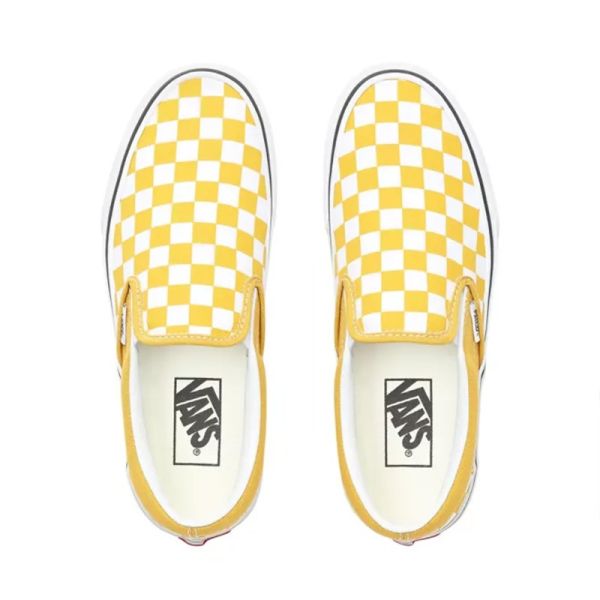 VANS CHECKERBOARD CLASSIC SLIP-ON SHOES YELLOW