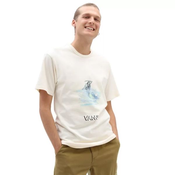VANS MEN OFF THE WALL GALLERY NATHAN K T-SHIRT ANTIQUE WHITE