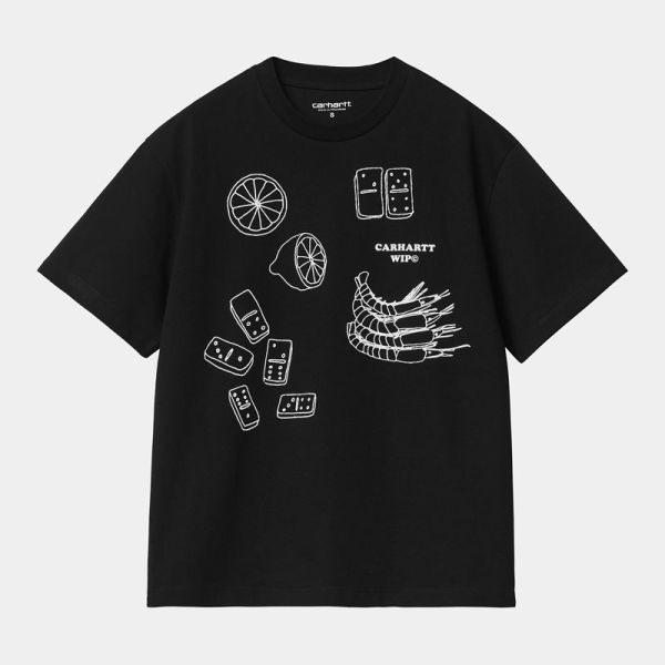 CARHARTT WIP W' S/S ISIS MARIA LUNCH T-S BLACK / WHITE  