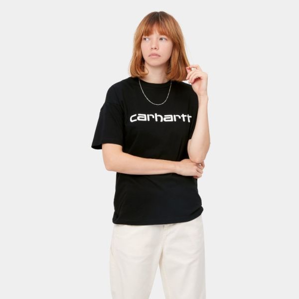 CARHARTT WIP W' S/S SCRIPT T-SHIRT BLACK
