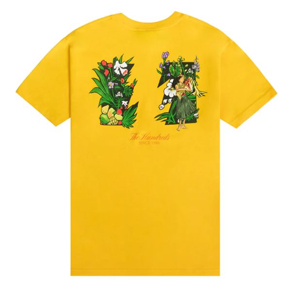 THE HUNDREDS WELCOME TO PARADISE YELLOW S/S TEE  